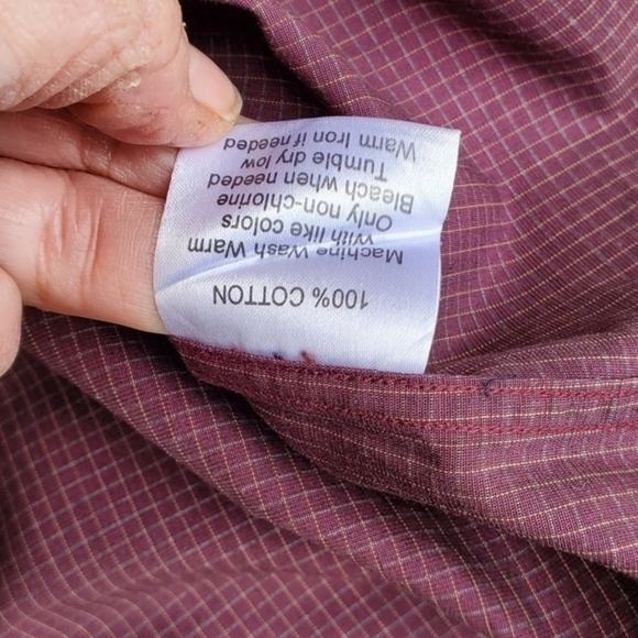 Joseph Abboud plaid button down shirt L - Picture 7 of 9